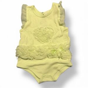GUC Kyle & Deena Green Sleeveless Tulle Ruffled Onesie, Keyhole Snap (6-9 mos)